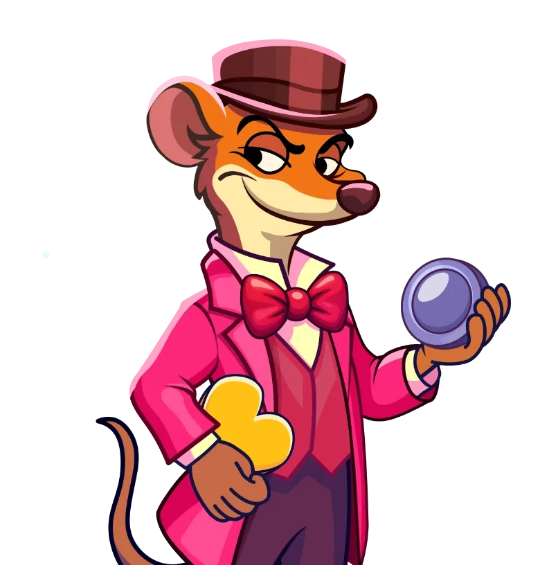 Lucky Ferret Valentine mobile action banner character